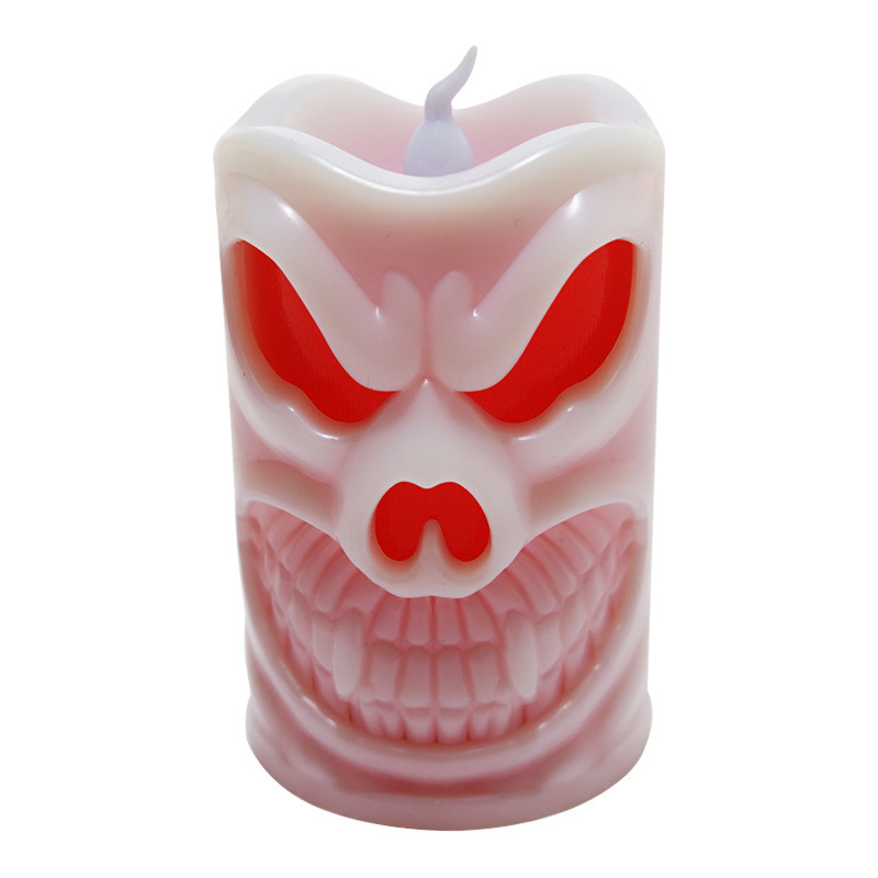 Vela LED caveira para Halloween, preta - Image 5