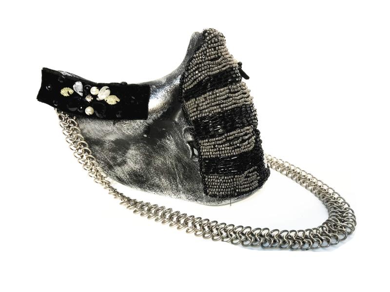 Máscara de caveira punk com rebites, modelo 1 - Image 3