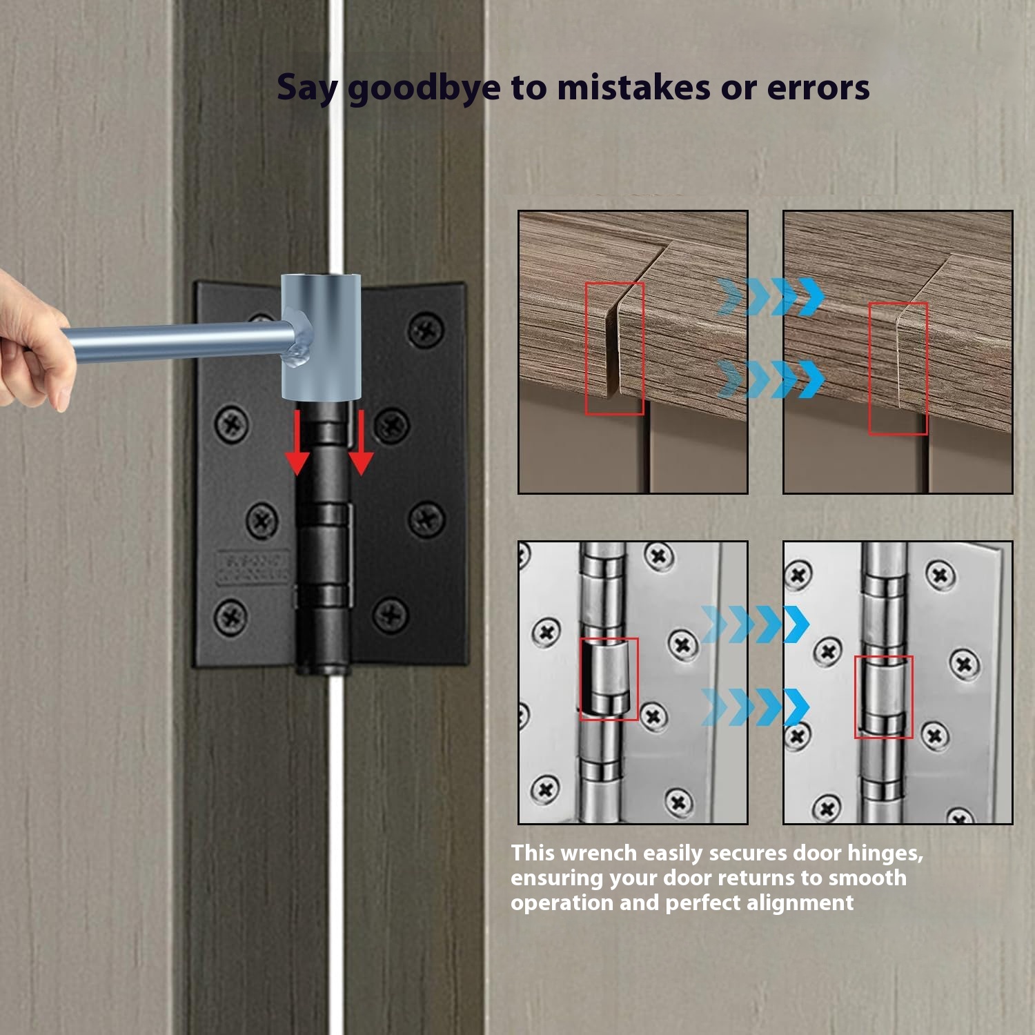 Chave ajustável para dobradiças de porta - Image 7