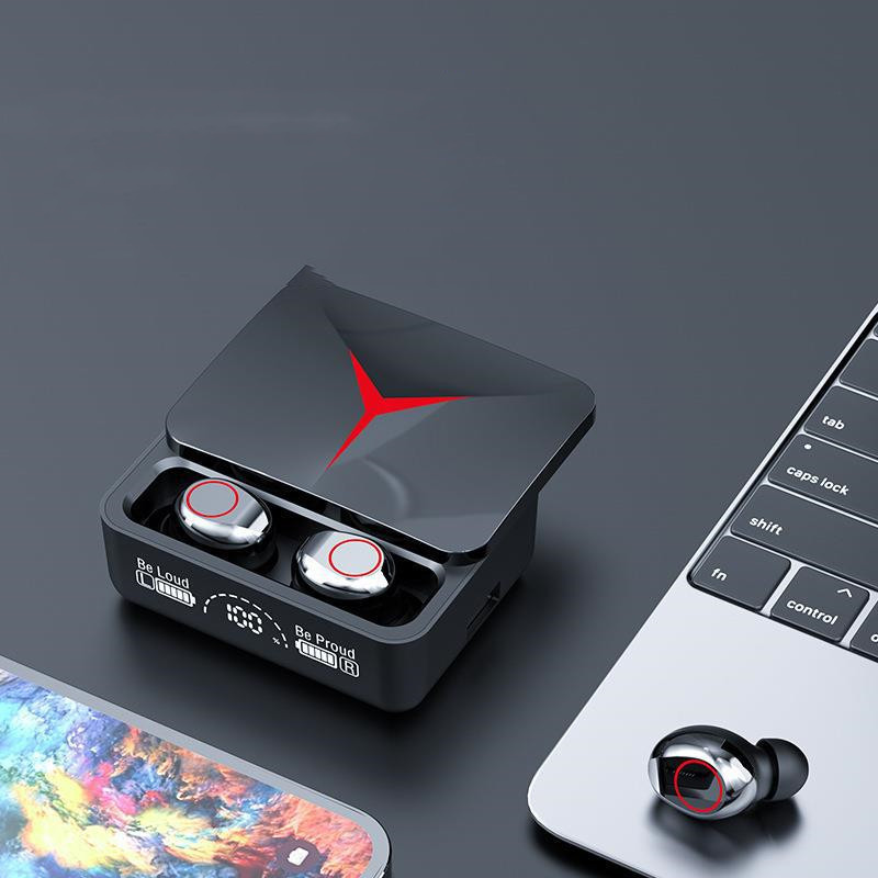 Wireless earbuds with sliding case, black - Image 5