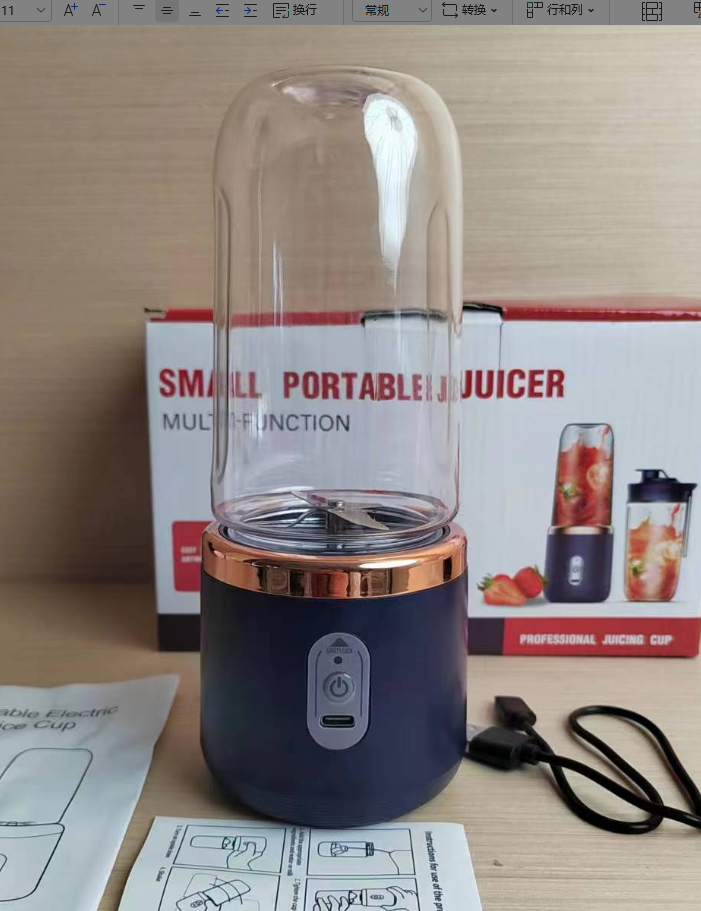 Blender portable à six lames, bleu foncé