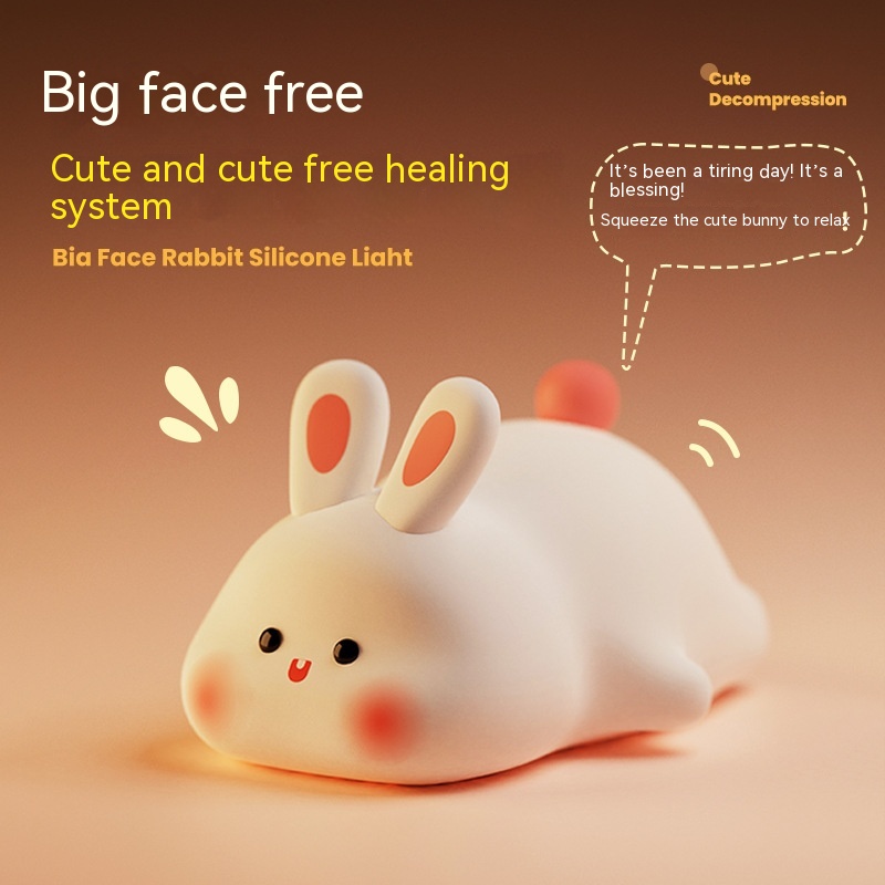 Veilleuse lapin couché en silicone