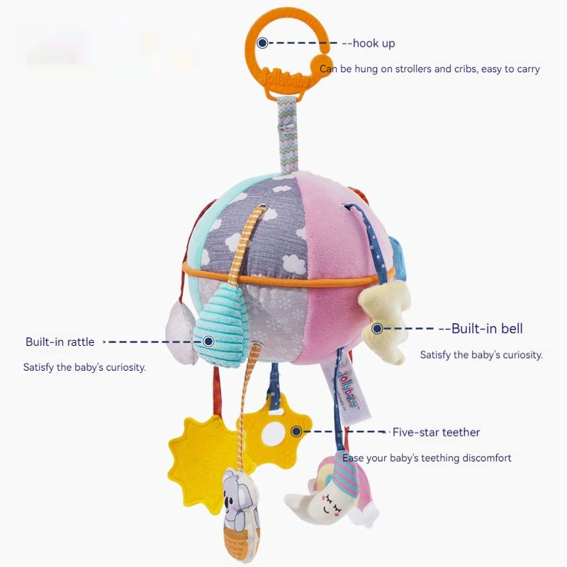 Juguete colgante globo aerostático con cuerda