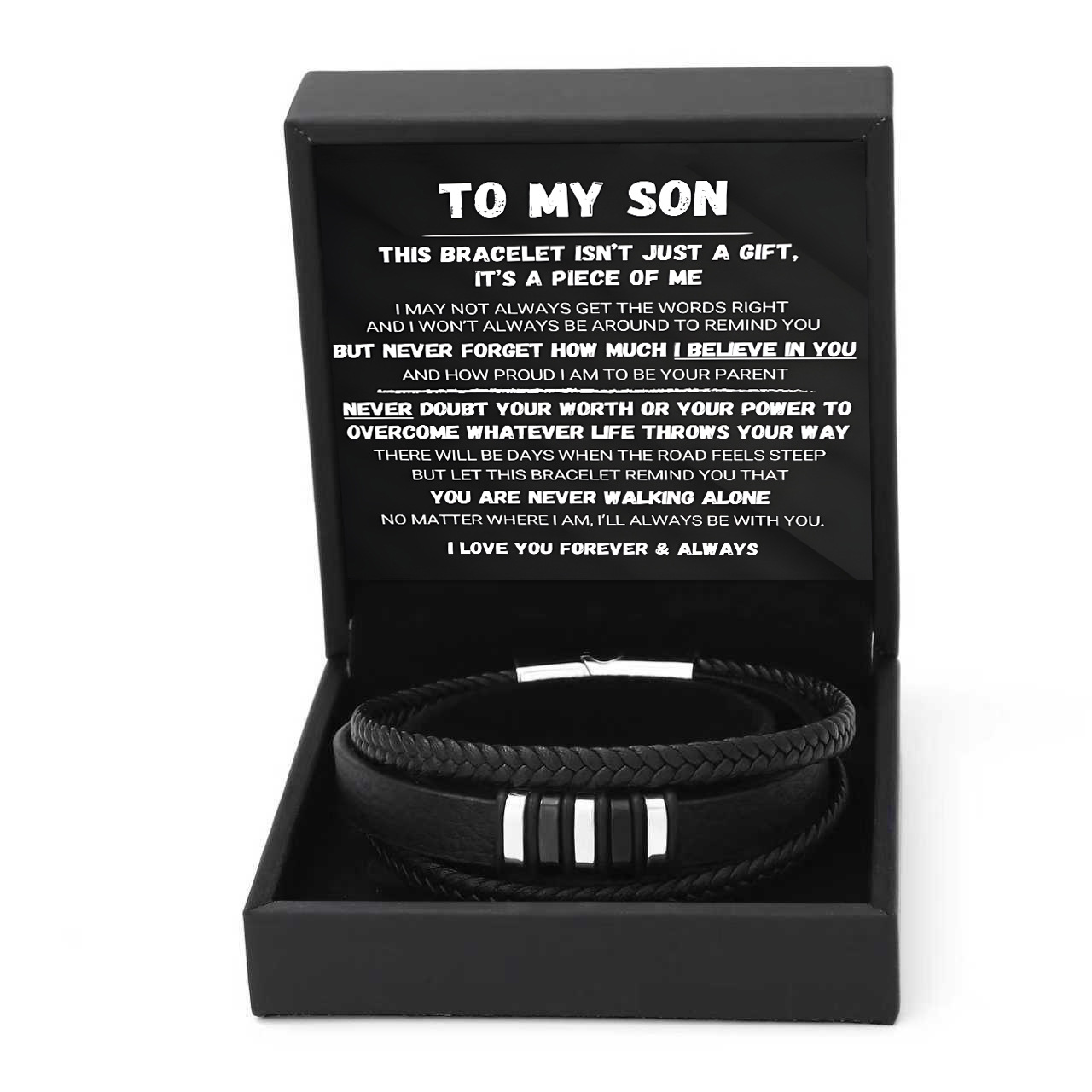 Mehrreihiges geflochtenes Herrenarmband, silberfarben