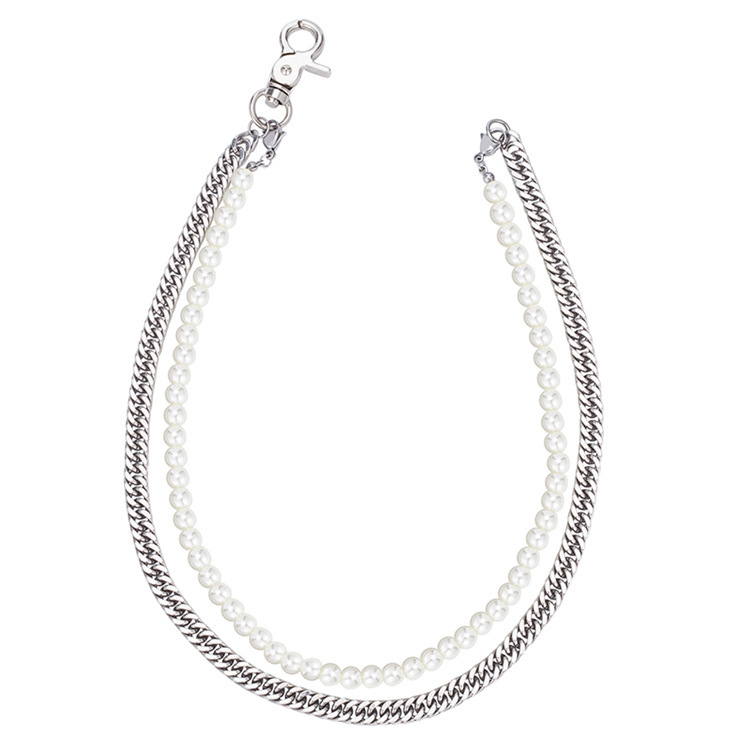 Men's bead necklace with detachable rows