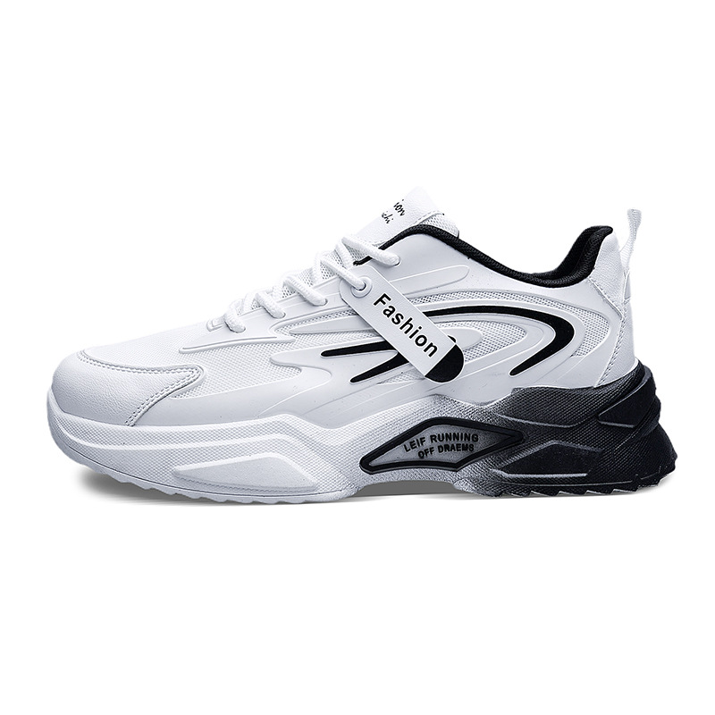 Breathable running shoes with mesh upper, blue - Image 3