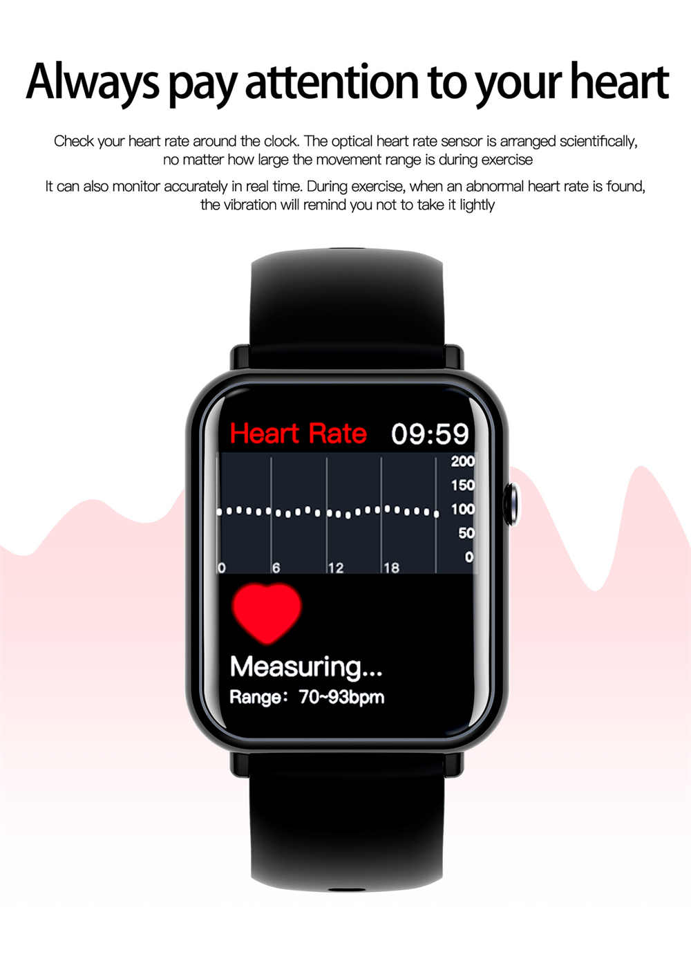 Smartwatch mit IP67 und Touchscreen, roségold – Bild 8