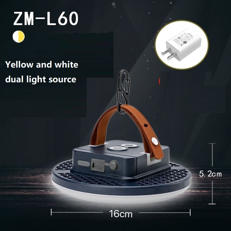 Lámpara LED de camping recargable con gancho e imán - Imagen 5