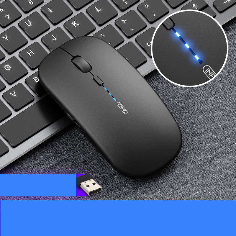 Souris sans fil silencieuse rechargeable, gris métal – Image 5