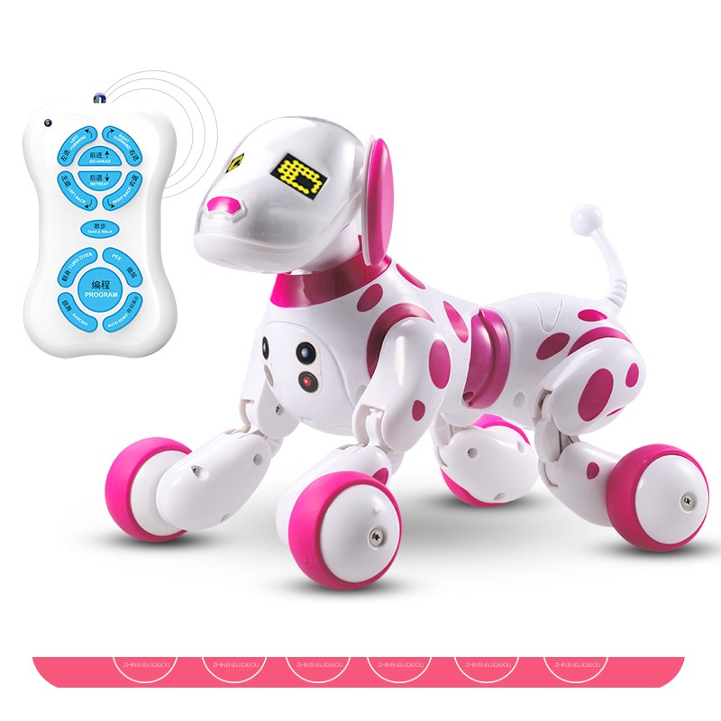Electronic toy dog, pink