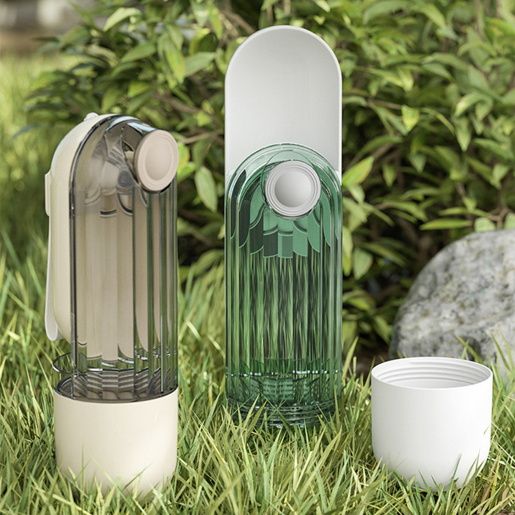 Botella portátil con bebedero para perro, verde - Imagen 3