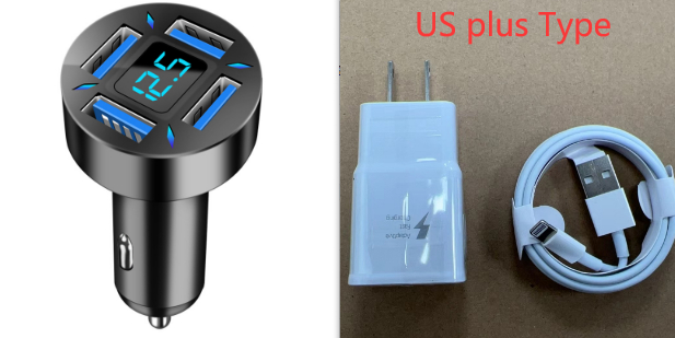 Cargador de coche con cuatro puertos USB y pantalla - Imagen 6