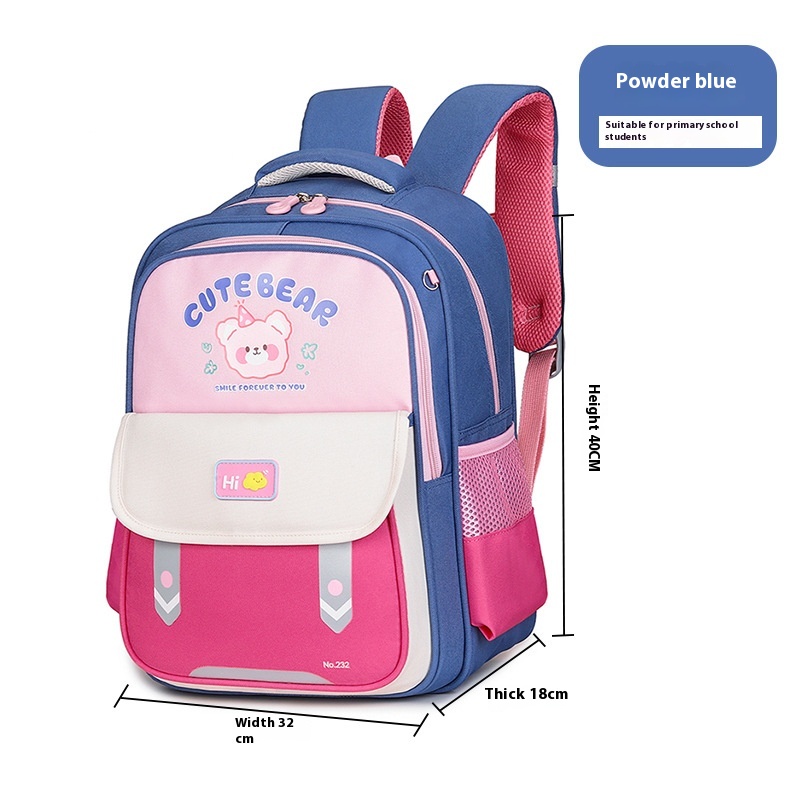 School backpack for children, rose red - Image 6