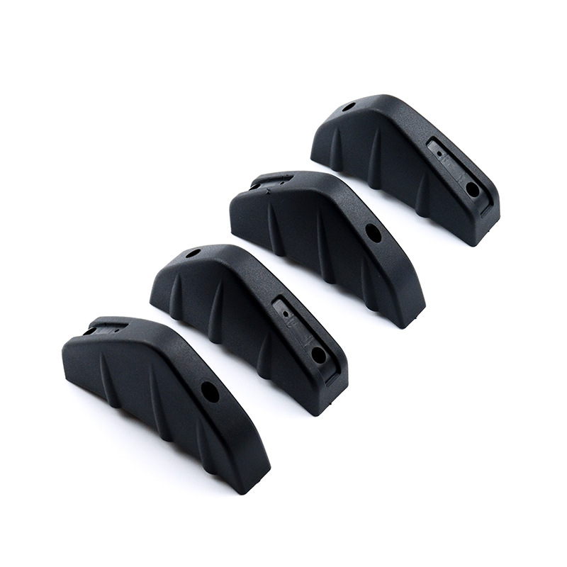 Triangular rear lip spoiler for cars, black