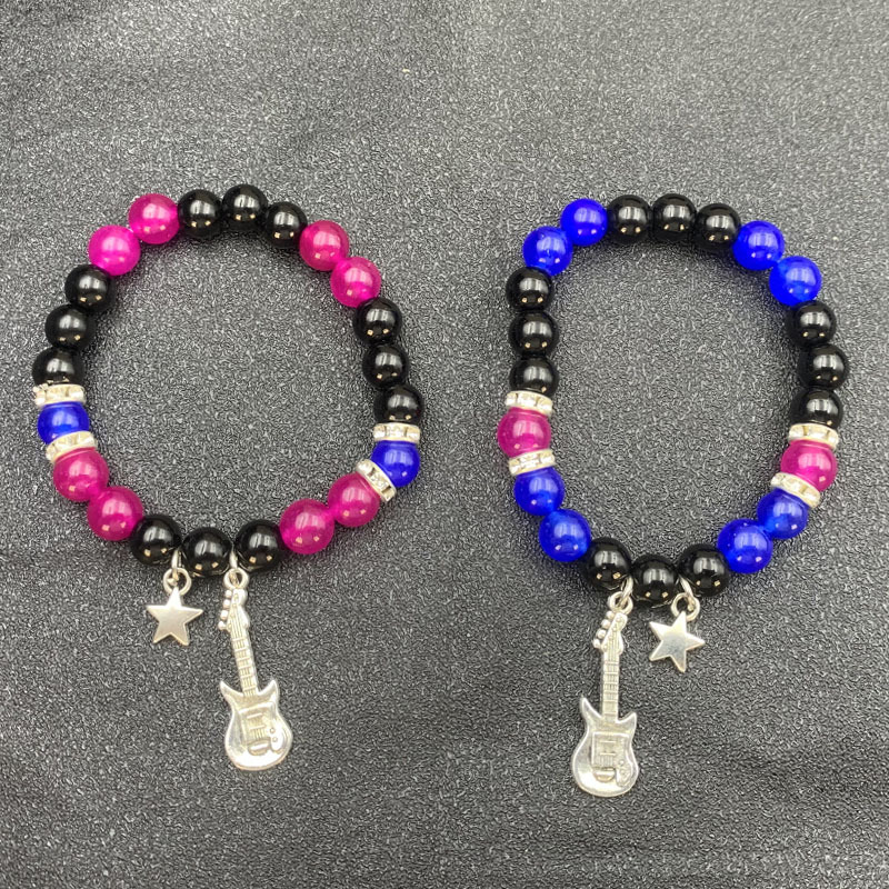 Duo de bracelets en perles motif cartes à jouer – Image 4