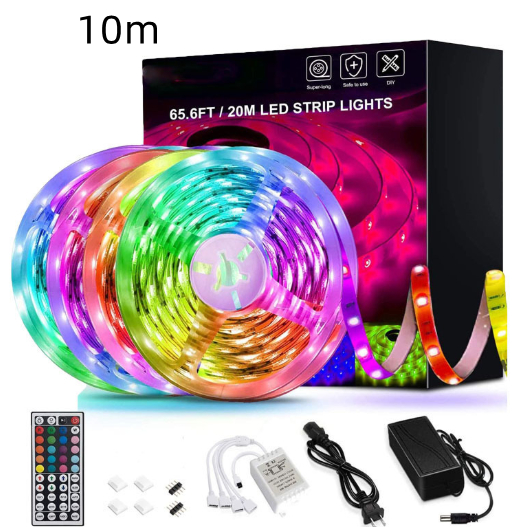 RGB LED strip of 10 metres with remote
