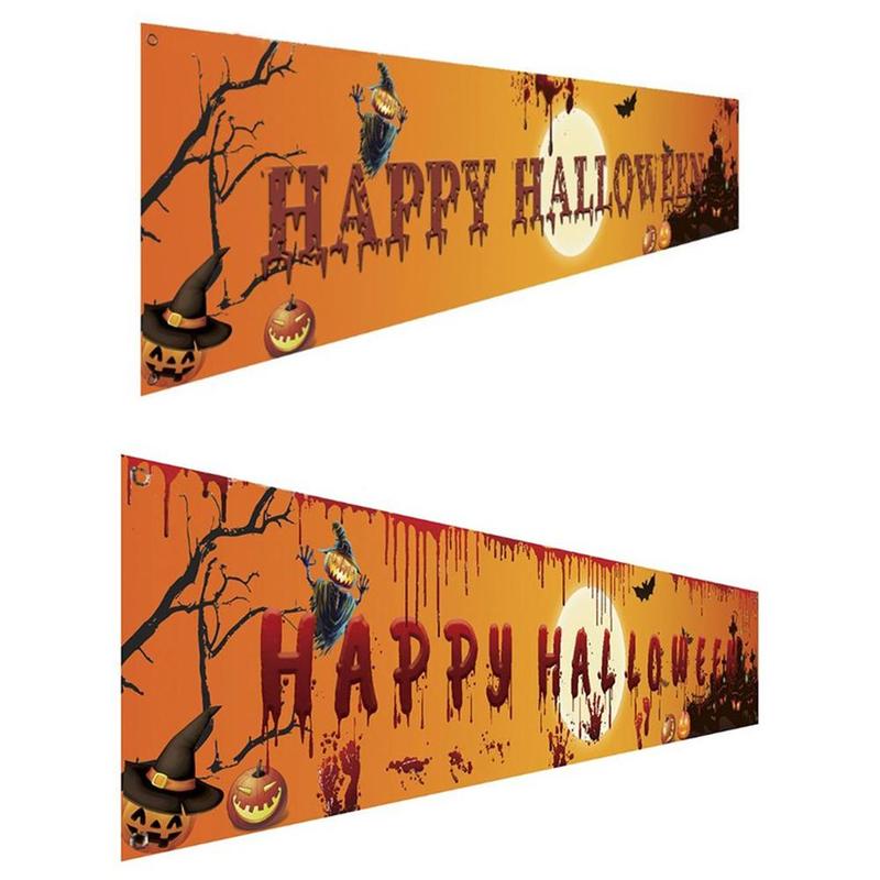 Partybanner aus Polyester, orange, 250 x 49 cm – Bild 4