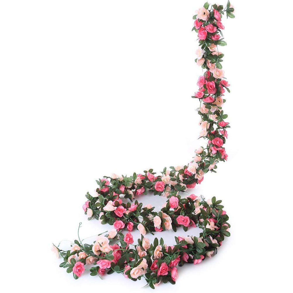 Girlande mit künstlichen Rosen, weiß – Bild 8