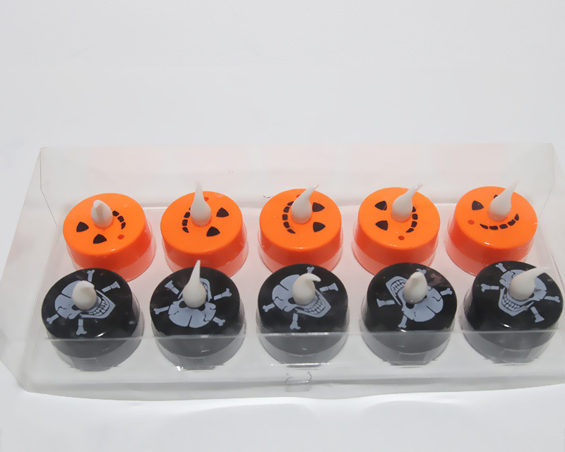 Vela LED caveira para Halloween, preta - Image 6
