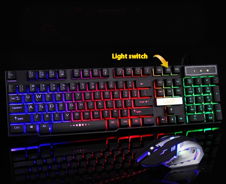 Toetsenbord met verlichting voor spellen, zwart - Afbeelding 4