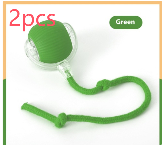 Pelota automática para gatos con cuerda y canto de pájaro - Imagen 6
