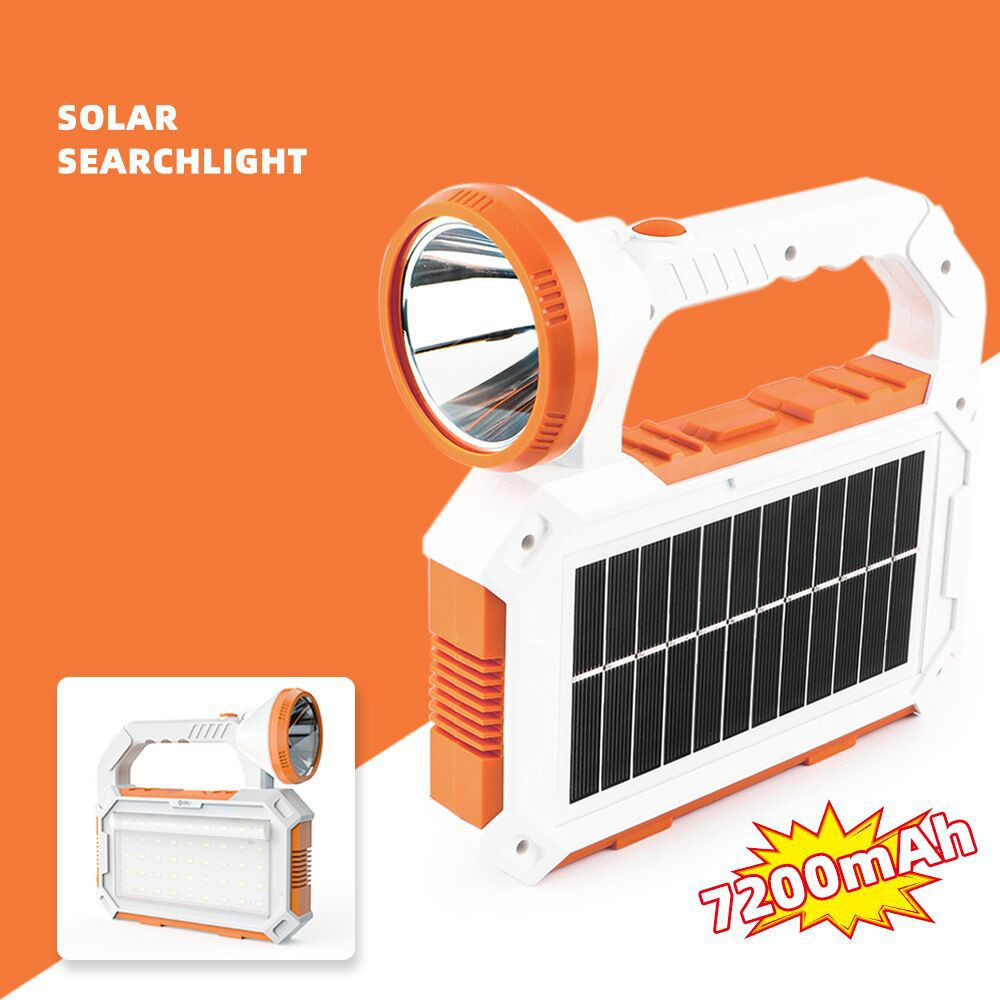 Farol solar de camping con batería externa, naranja - Imagen 5