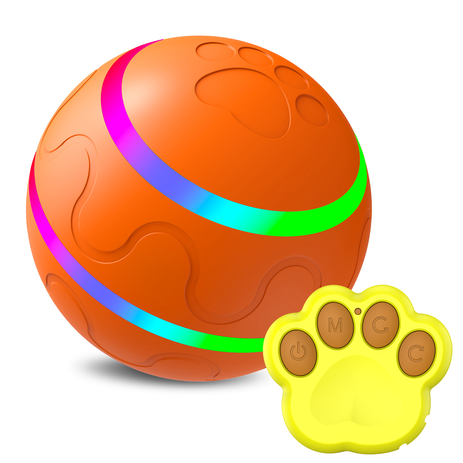 Kattenbal van siliconen, geel, zonder beweging - Afbeelding 7