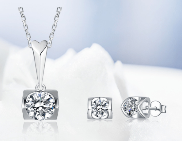 Pendientes de plata con moissanita - Imagen 6
