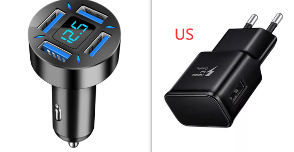Cargador de coche con cuatro puertos USB y pantalla - Imagen 8
