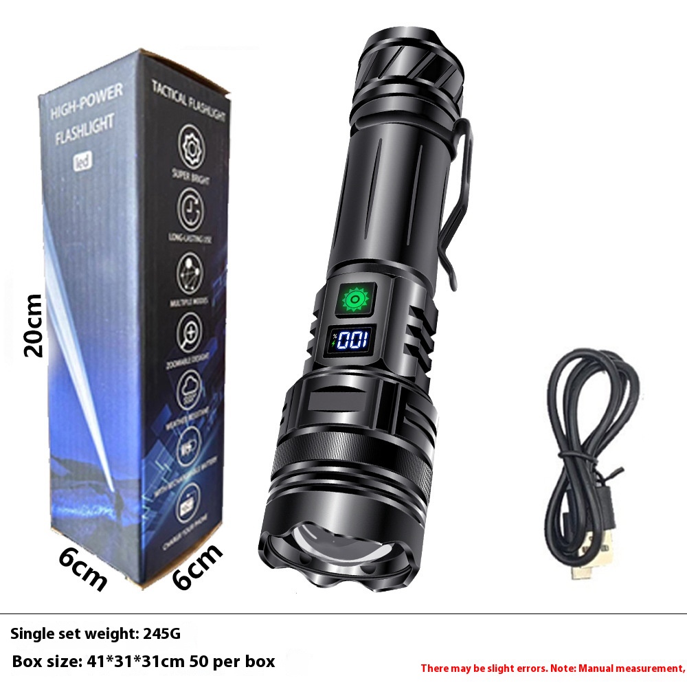 Torch with adjustable beam, aluminium
