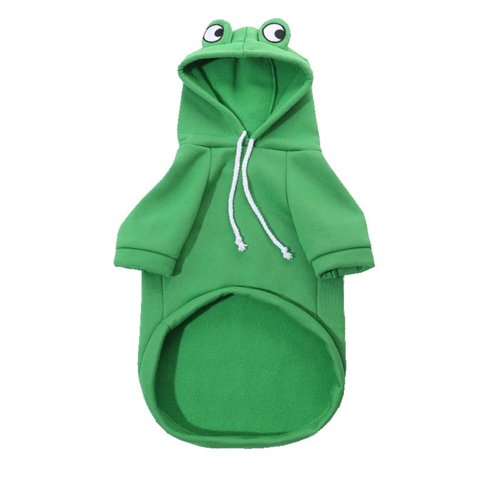 Sweat à capuche grenouille vert pour chat et petit chien – Image 4
