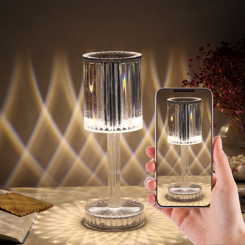 Rechargeable crystal table lamp with touch control - Image 8