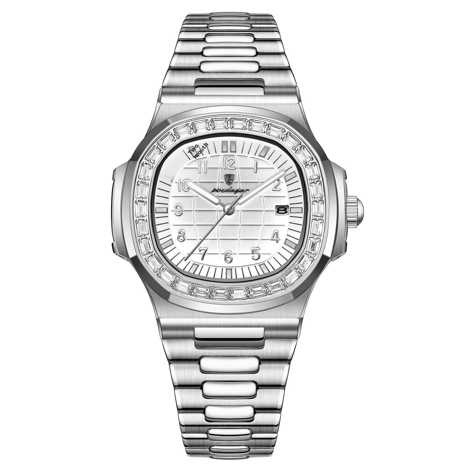 Reloj de hombre con correa de acero, esfera negra - Imagen 5