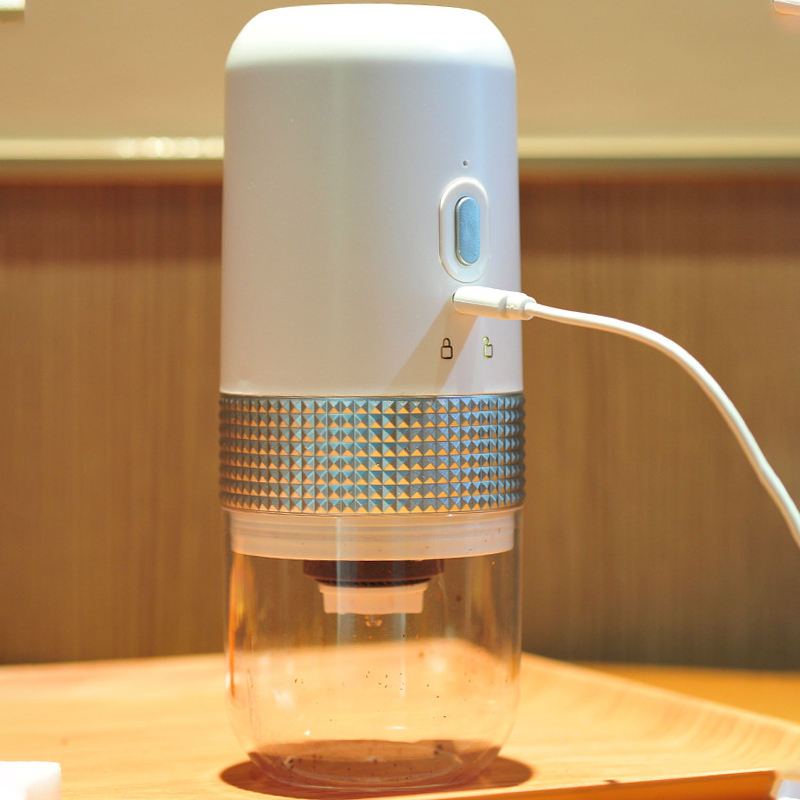 Molinillo de café eléctrico portátil USB, blanco - Imagen 5