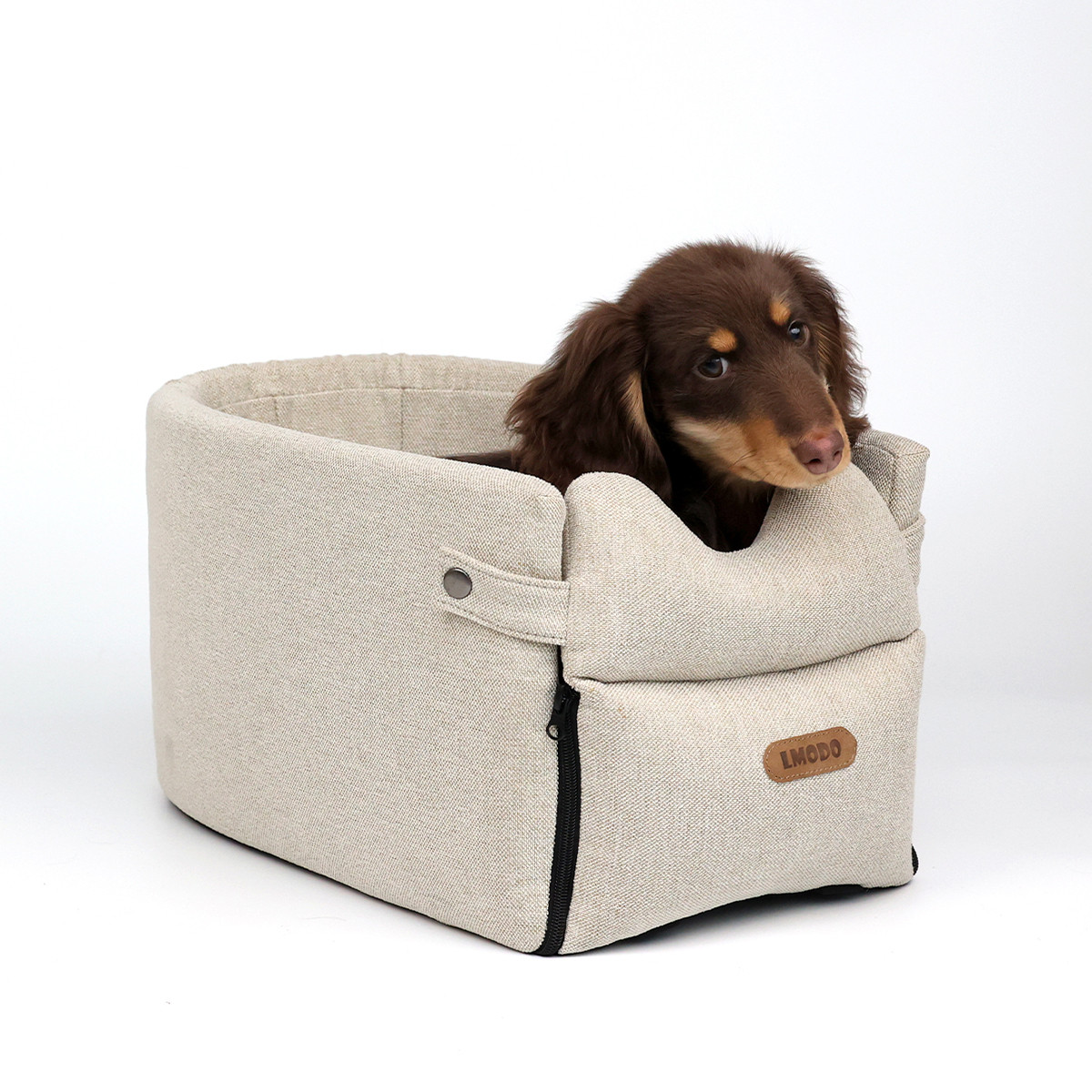 Autositz für kleine Hunde und Katzen, beige – Bild 5