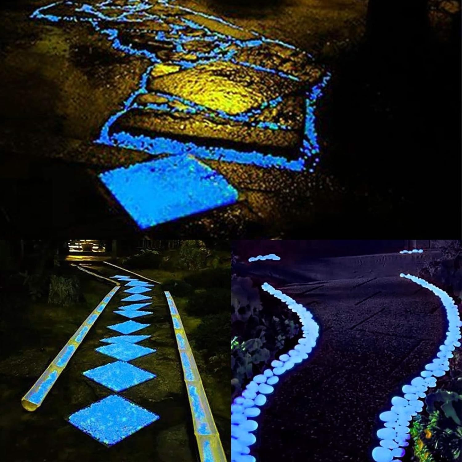 Glowing pebbles, 200 pieces, blue - Image 4