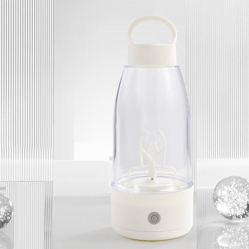 Botella mezcladora eléctrica USB, blanca