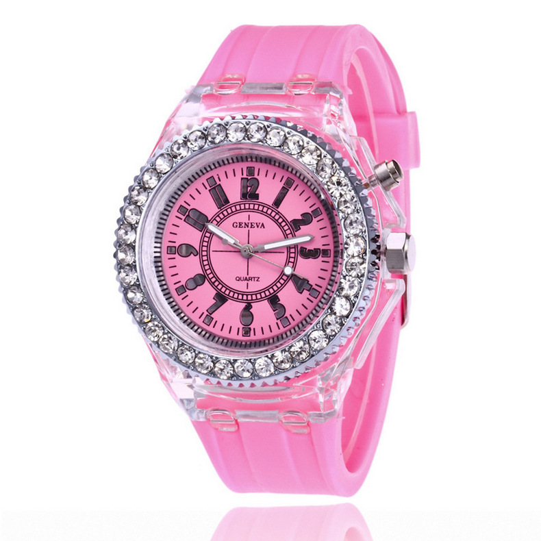 Reloj con correa de silicona, rojo - Imagen 8