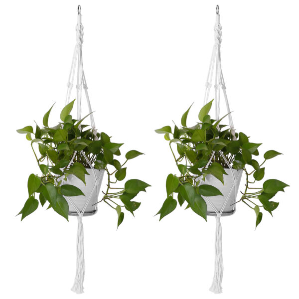 Colgadores de plantas de cuerda de algodón, set de 2
