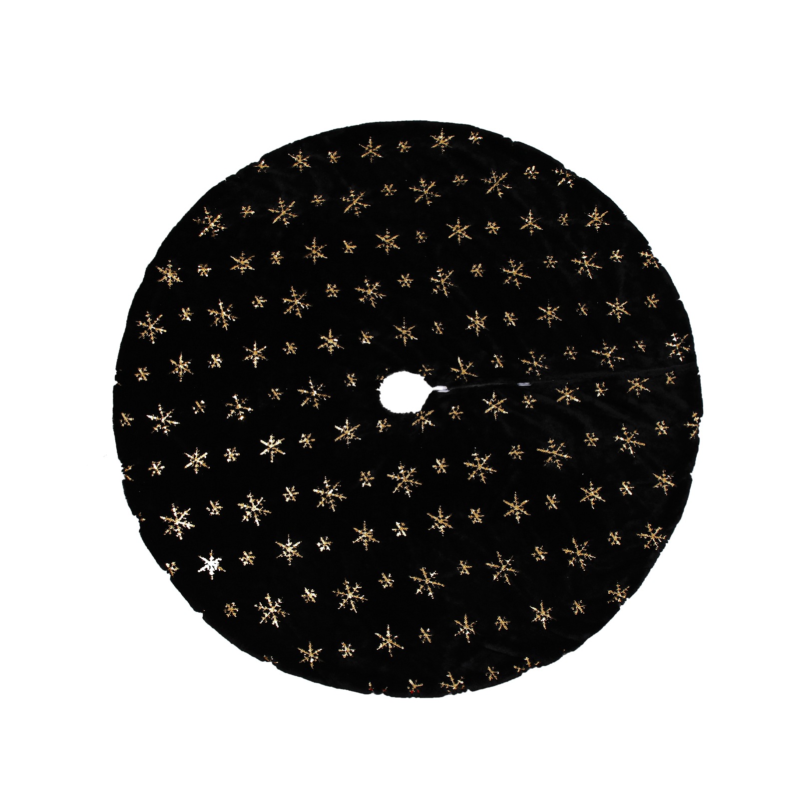 Saia para a árvore de Natal, preto e dourado