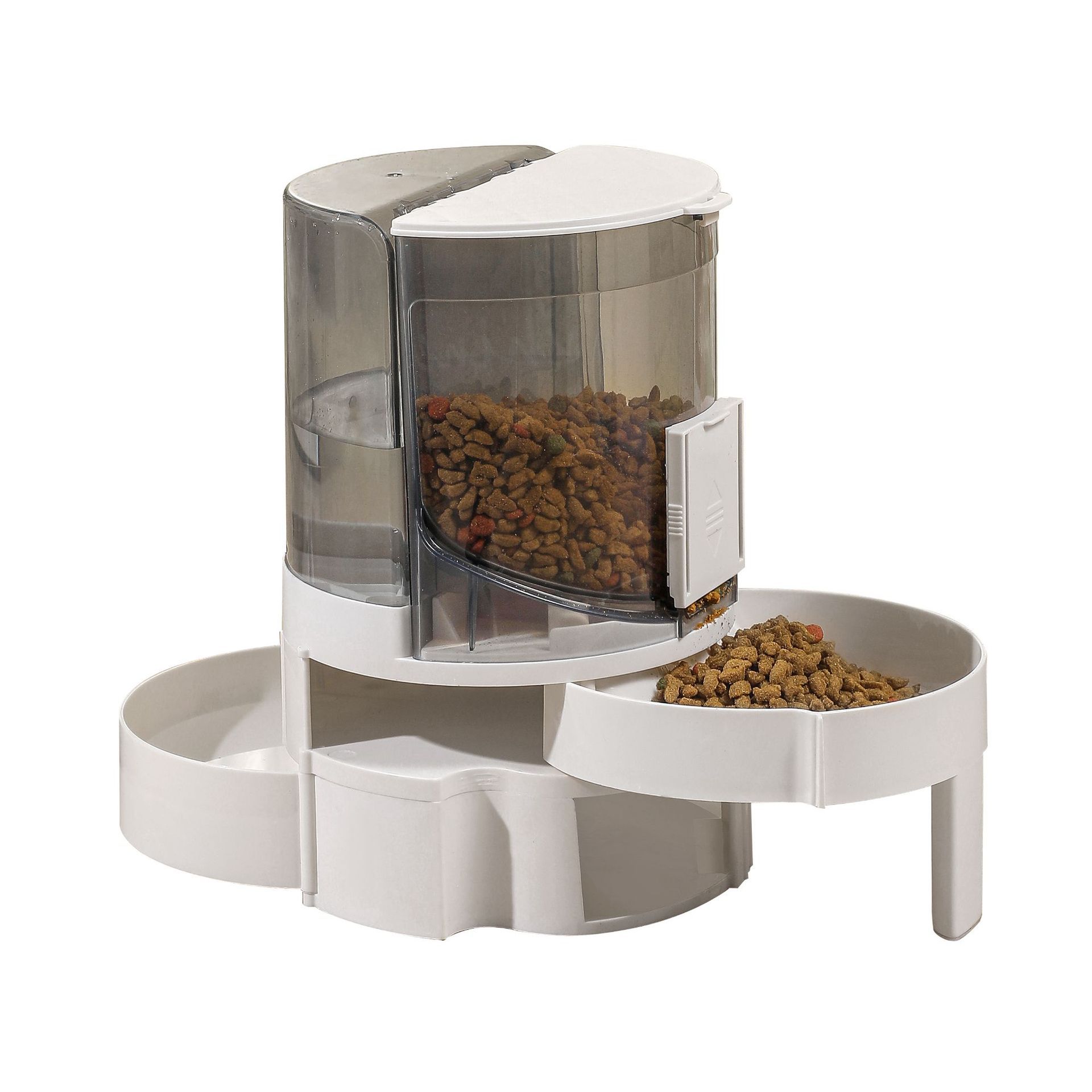 Distributeur nourriture et eau pour chats et chiens, gris – Image 7
