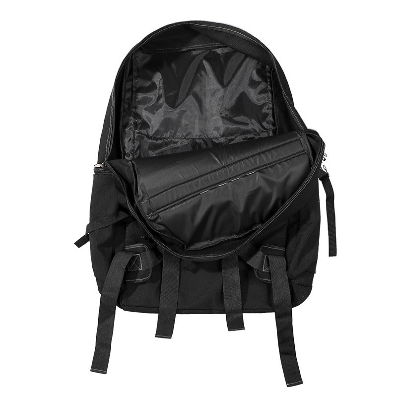 Canvas backpack with large capacity, white - Image 7