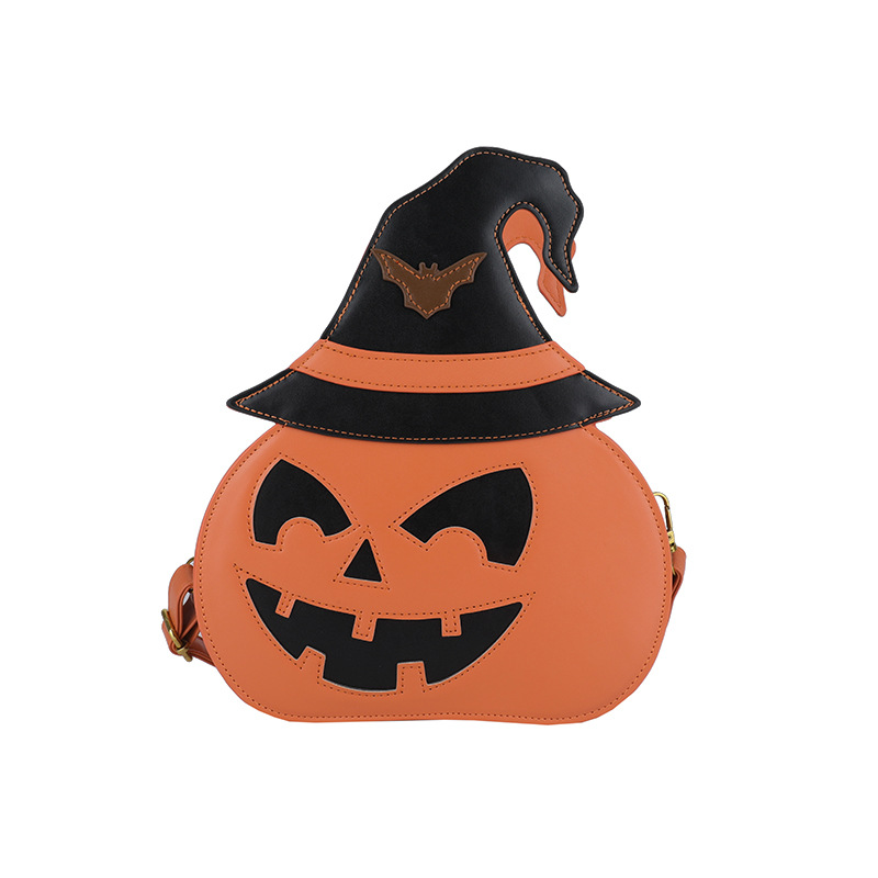 Pumpkin Shaped Shoulder Bag, Orange Red