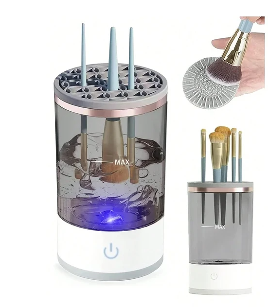 Nettoyeur et sécheur électrique de pinceaux USB, blanc