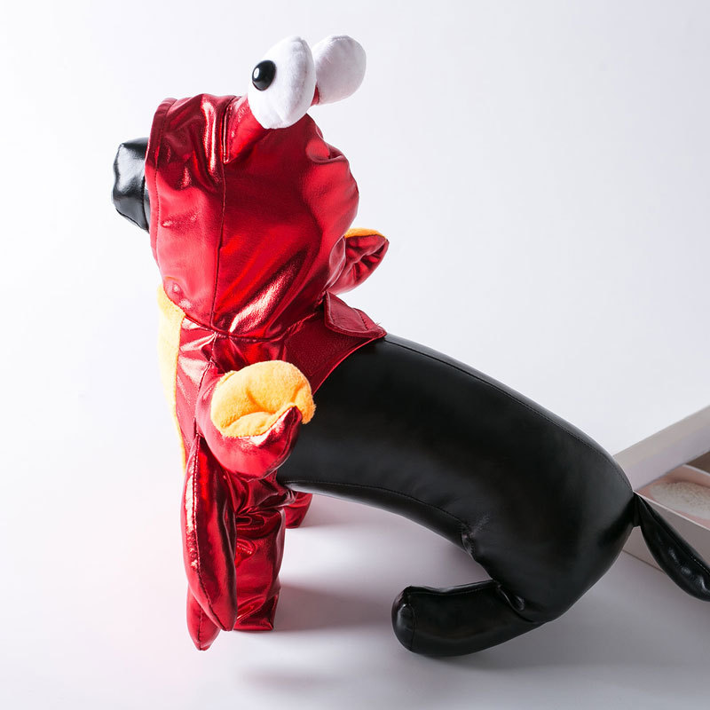Rood krabkostuum voor honden met scharen - Afbeelding 4