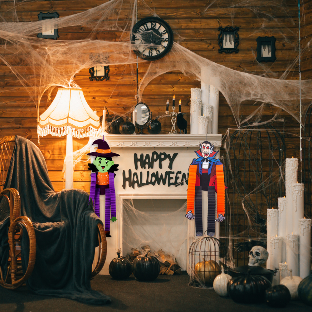 Halloween Paper Door Hanging, Pumpkin - Image 4