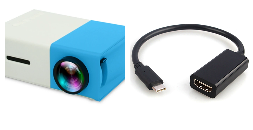 Mini proyector con imagen hasta 1080p, amarillo - Imagen 8