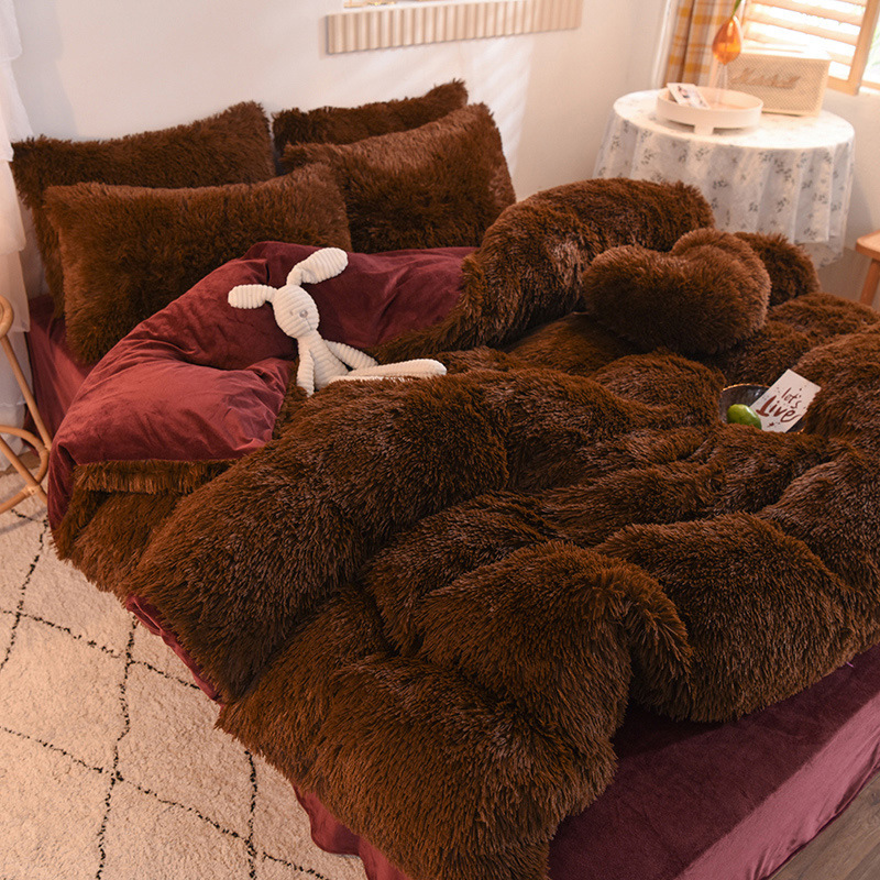 Bedding set with leopard print, plush - Image 8