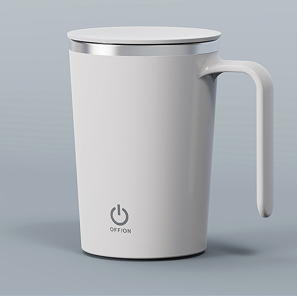 Self-stirring mug with USB, white