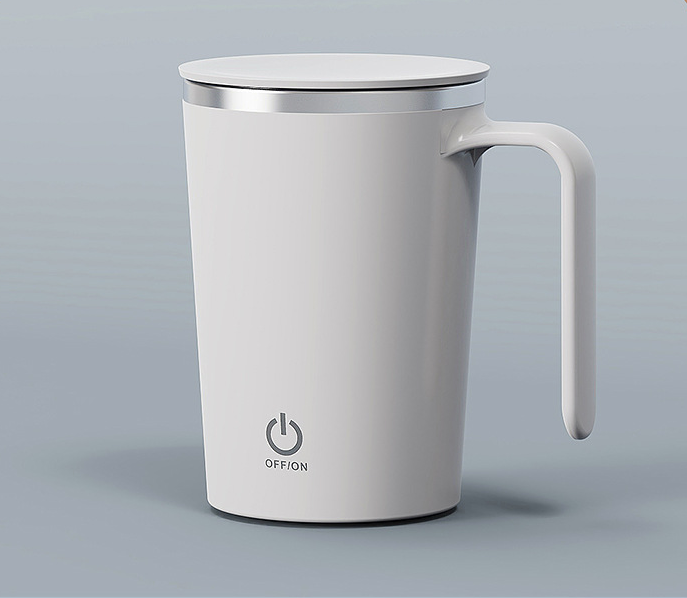 Selbstrührende Tasse mit USB, weiß